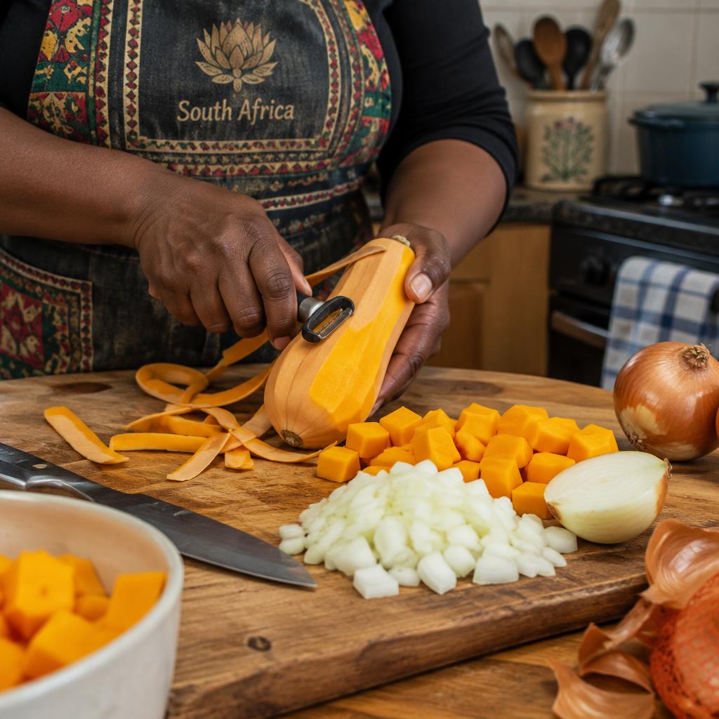 Hands preparing food